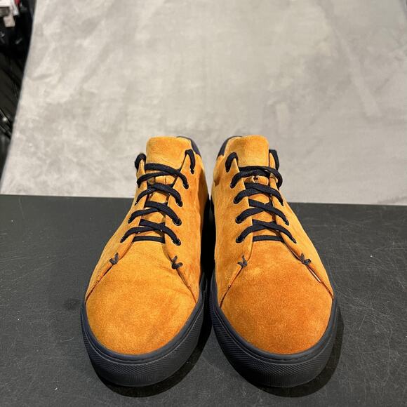 AZZUL Shoes Mens Size 13 Orange Suede Black Handmade Portugal Casual Low Top main image 10